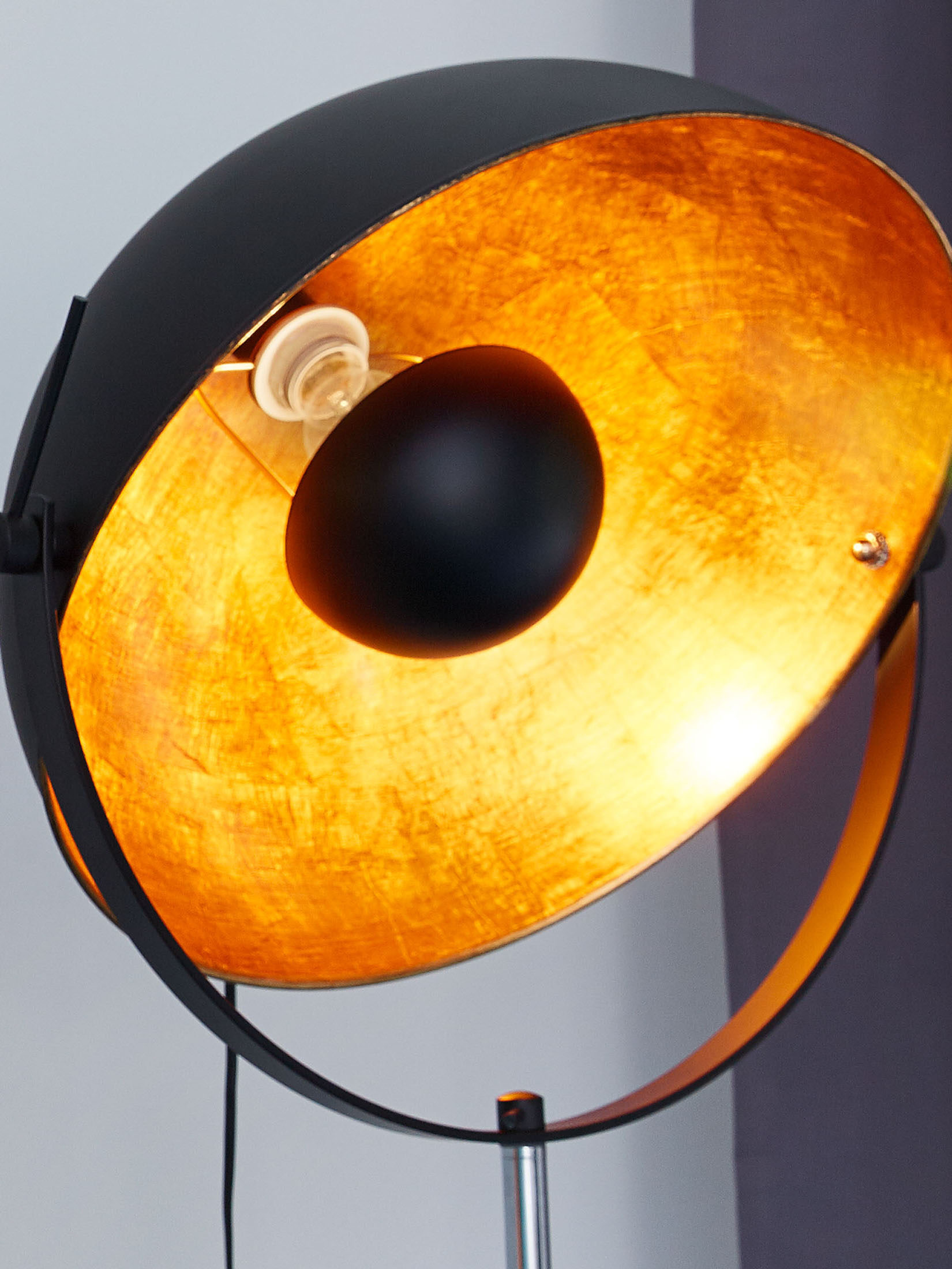 Flash Standleuchte, Schwarz/Gold