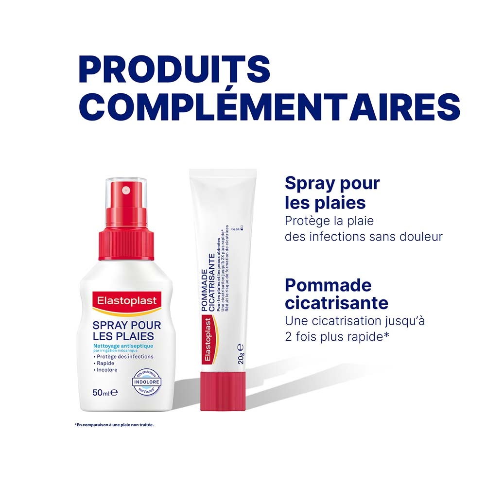 elastoplast Elastoplast Pansements Sensibles Antibactériens XXL 5 pansements 10 x 8cm Pansements