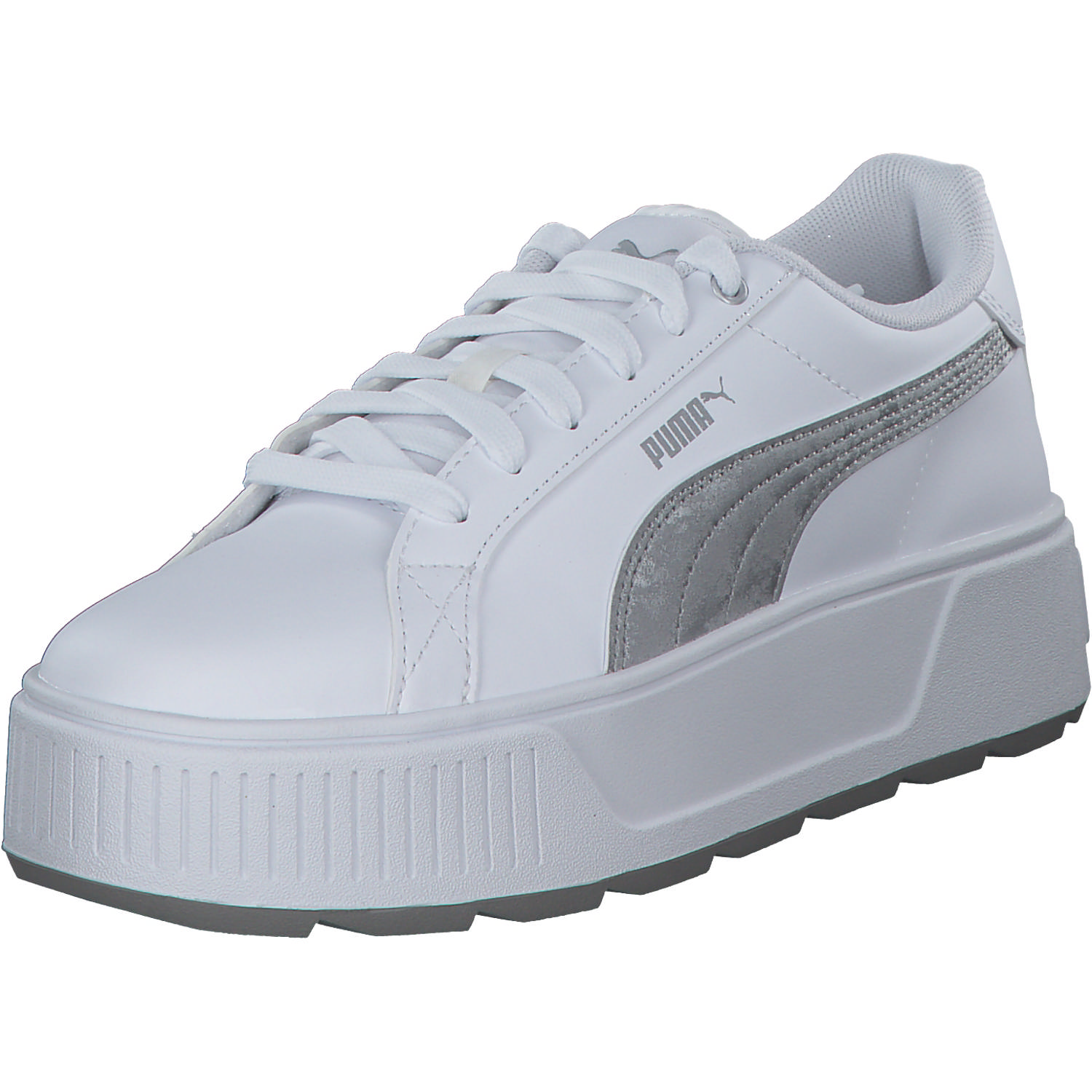 Puma Karmen Space Metallics 389396, Schnürschuhe, Damen, white/matte silver
