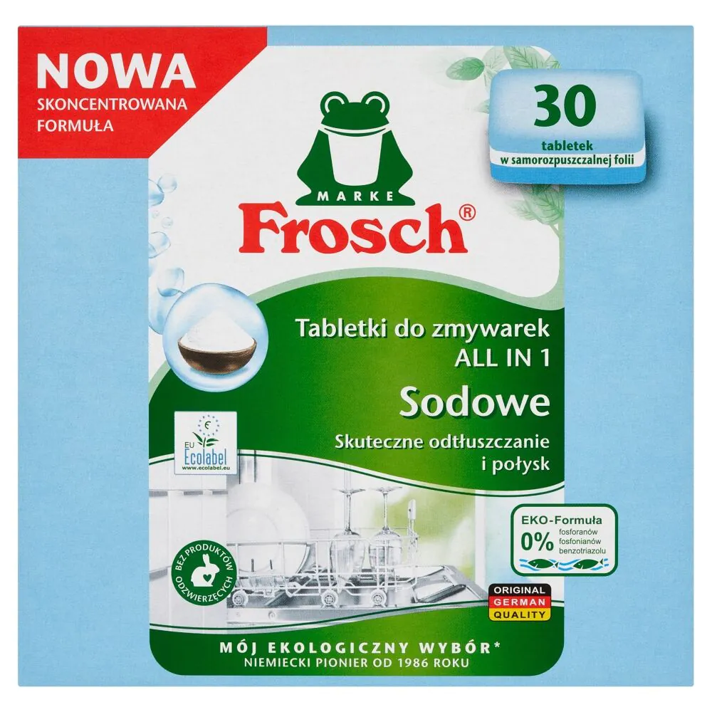 Ταμπλέτες πλυντηρίου πιάτων Frosch Sodium