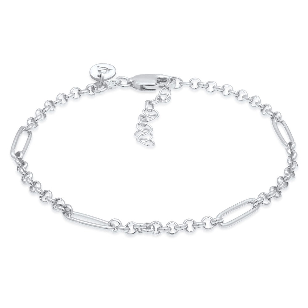 Elli PREMIUM Elli PREMIUM Bracelet Figaro Glieder Style Erbskette 925 Silber Bracelet