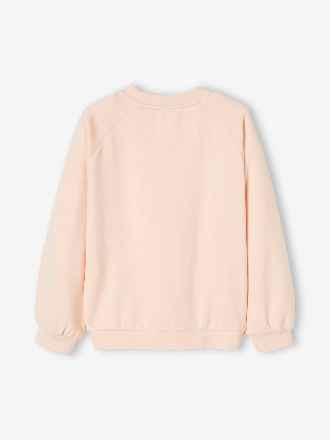 Sweat motifs fruits fille rose pâle