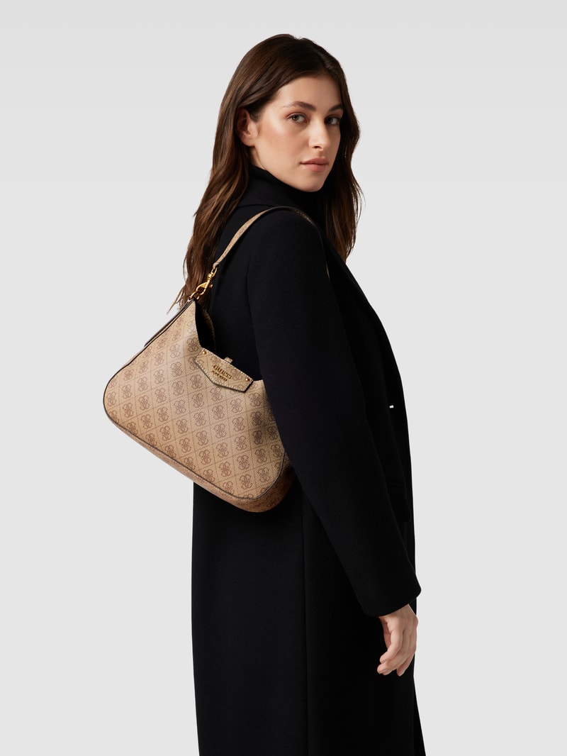 Hobo Bag mit Allover-Print Modell 'BRENTON' in taupe