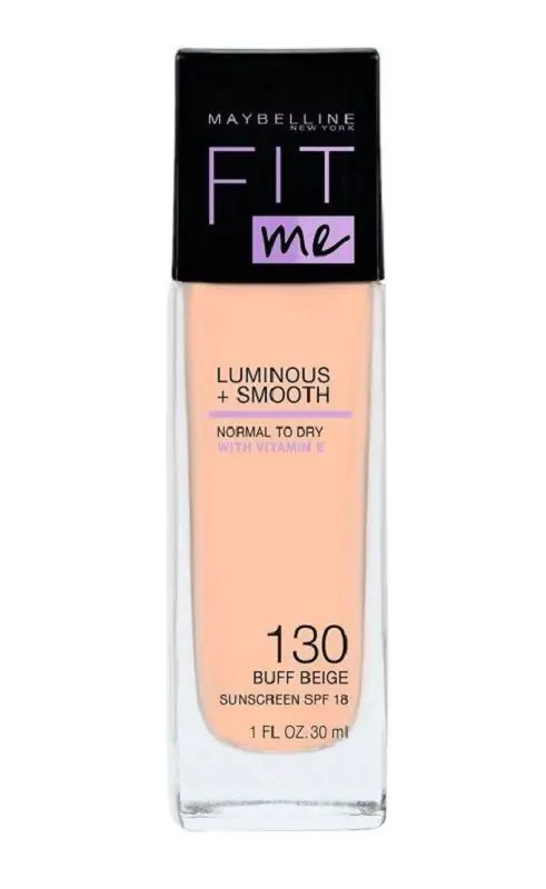 Base Maybelline Fit Me Luminous & Smooth, 130 Bege Claro