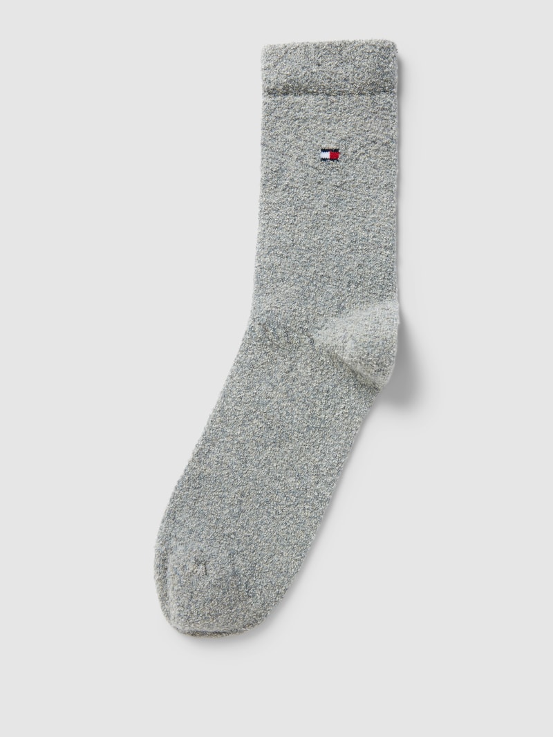 Socken mit Label-Stitching in hellgrau