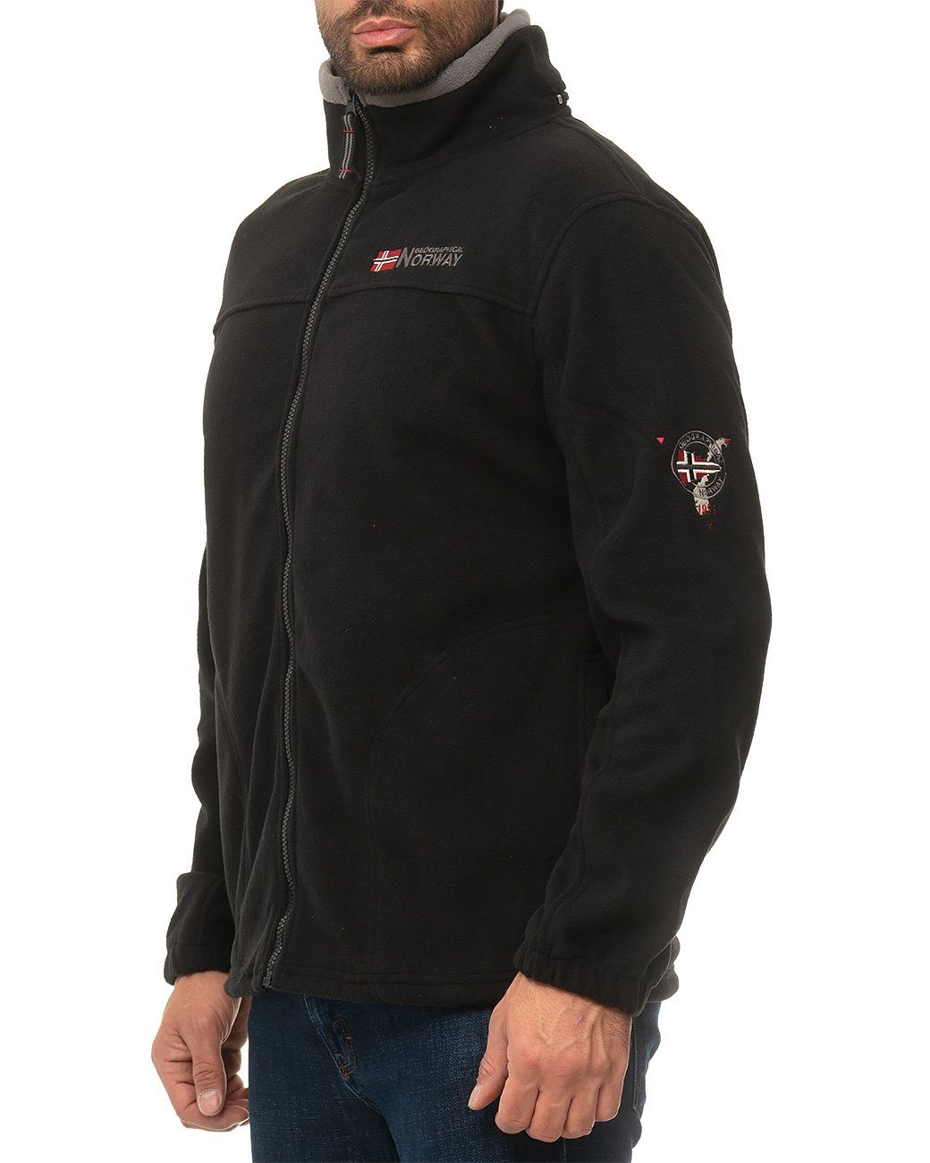 Geographical Norway Fleecejacke Trekking Outdoor Jacke batamazonie (1-St) mit eingelassener Kapuze