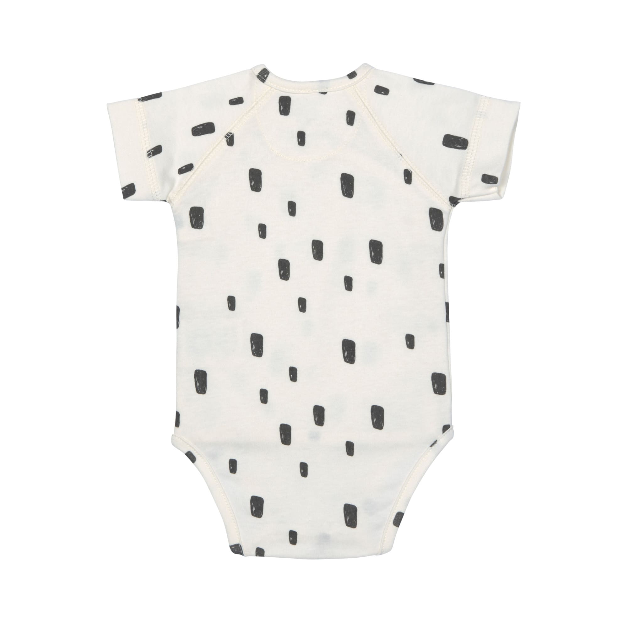 Baby Wickelbody kurzarm - Bio Baumwolle, Rechtecke, Weiß