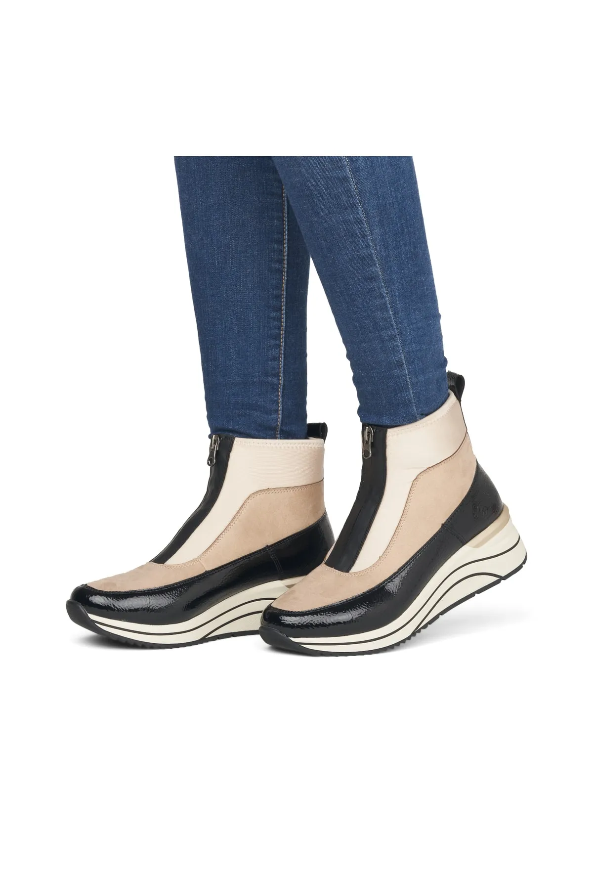 Remonte  Sneaker - Schwarz - Blockabsatz
