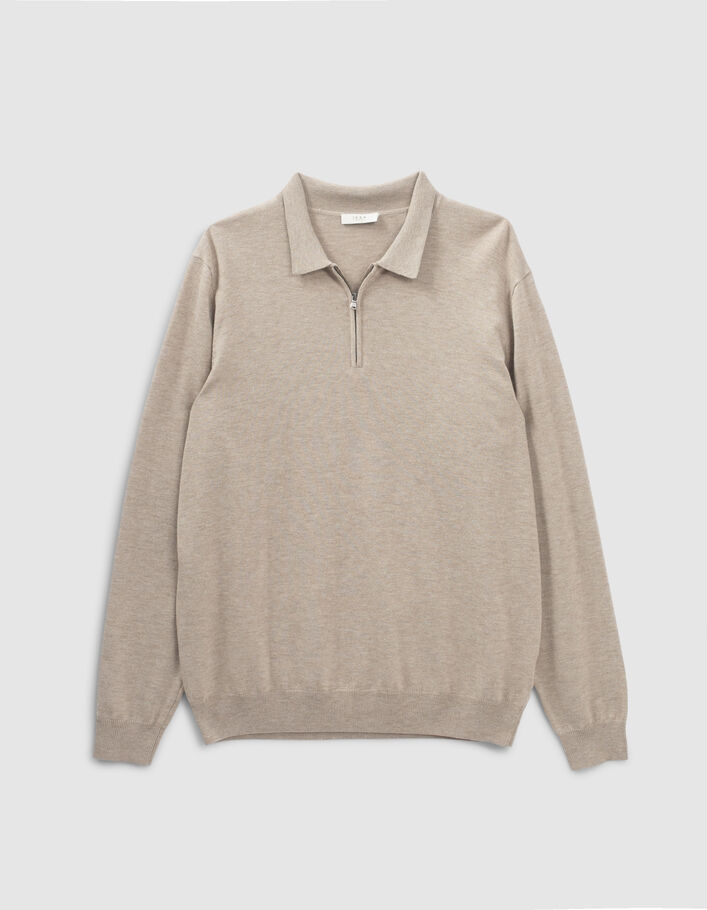 Polo vison bi-matière Interlock au dos Homme