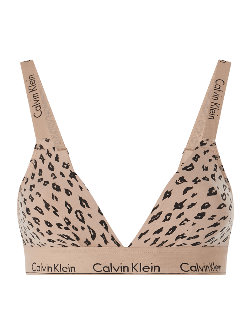 Bralette mit Allover-Muster in beige