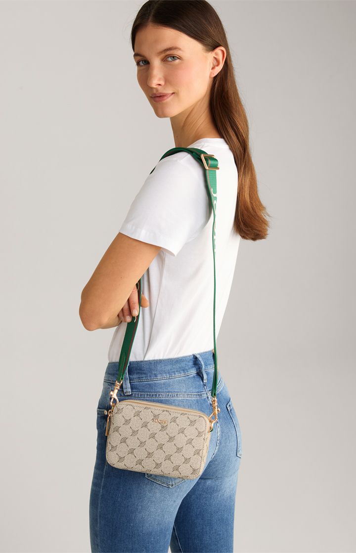 Schultertasche Mazzolino Diletta Susan in Beige/Grün