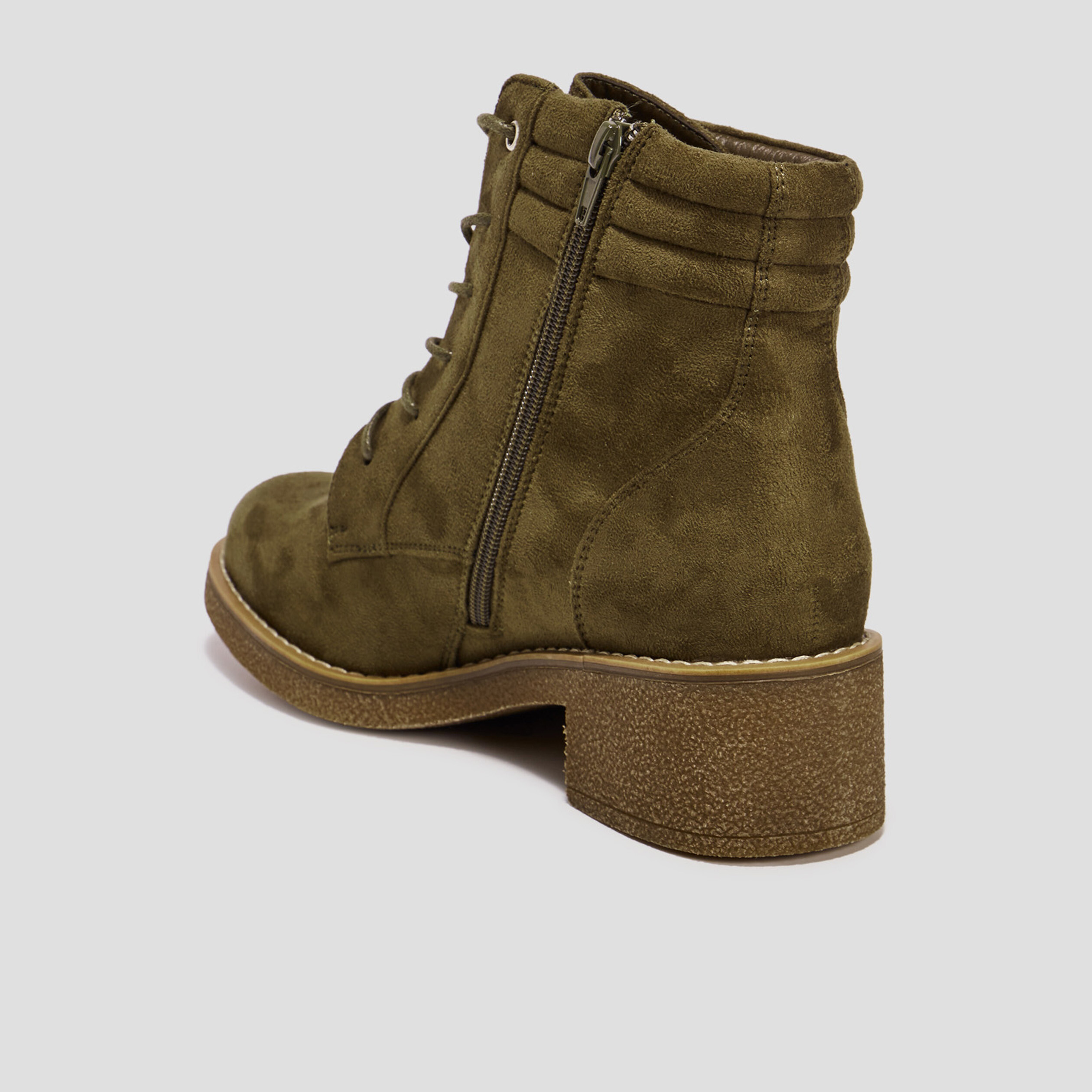 Bottines à talons vert kaki femme | La Halle