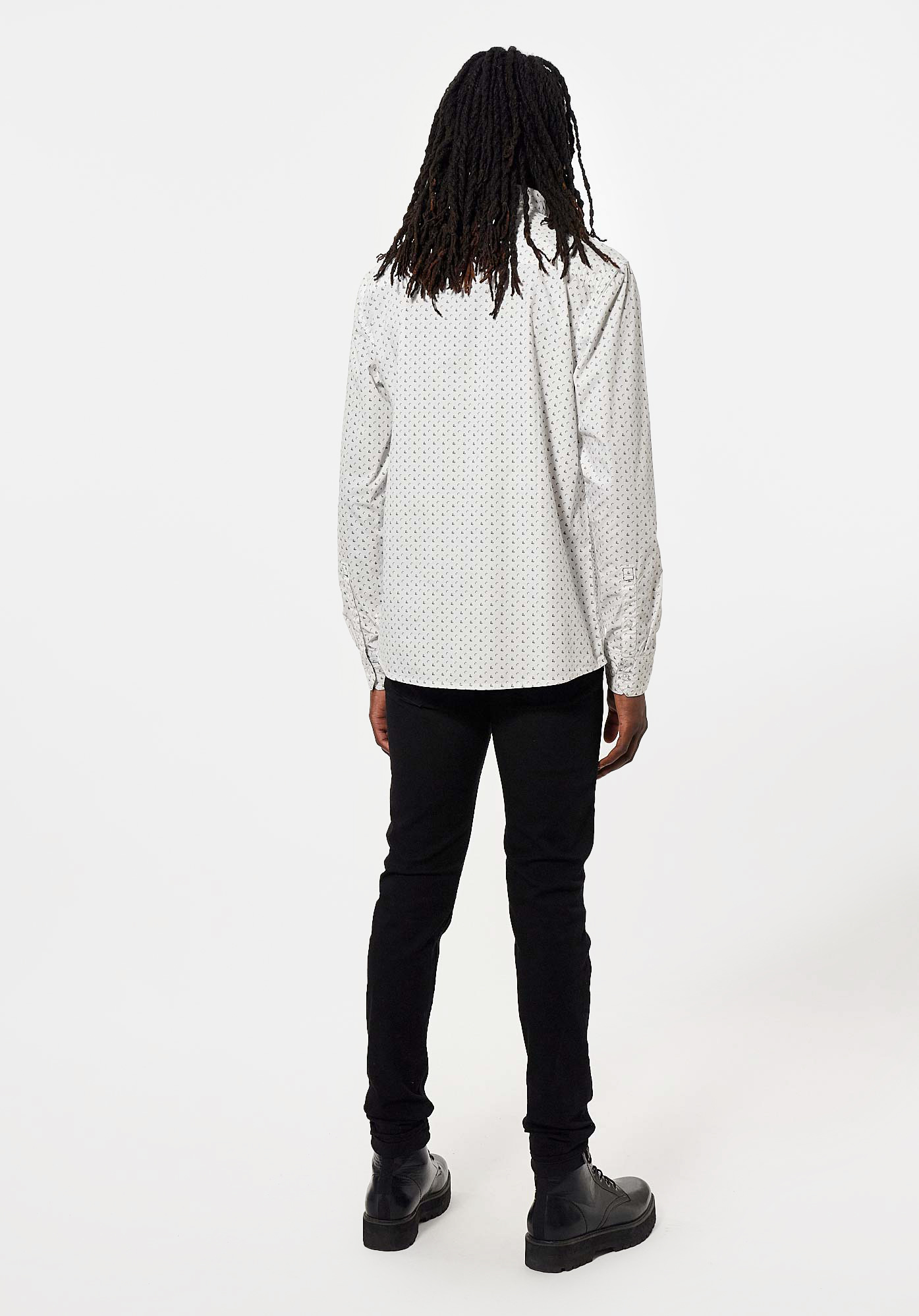 TITO   Chemise blanche all over Homme en 100% coton bio