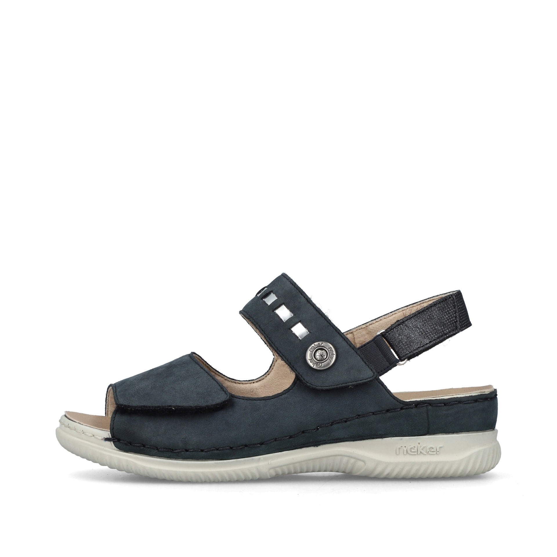 Rieker Damen Riemchensandalen stahlblau