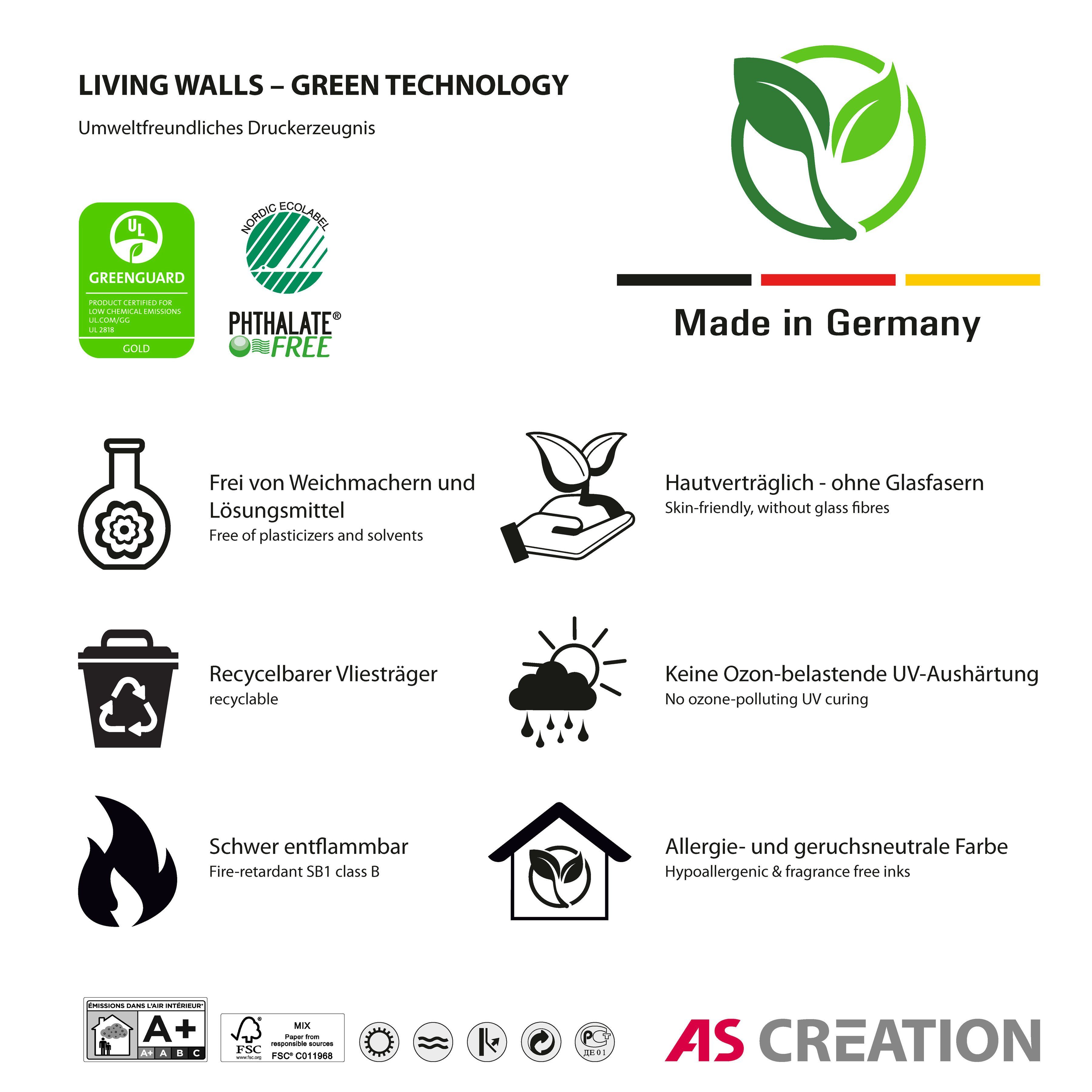 Architects Paper Fototapete Atelier 47 Duo Colour Spot 1, glatt, Steinoptik, (4 St), Vlies, Wand, Schräge, Decke