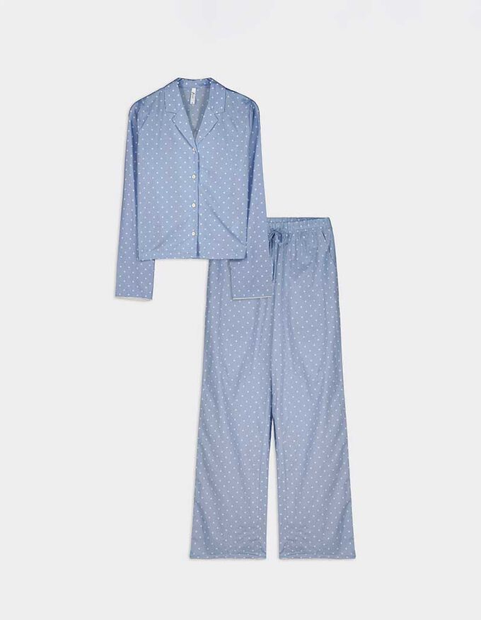 Pyjama Set aus Shirt und Hose - Baumwolle
