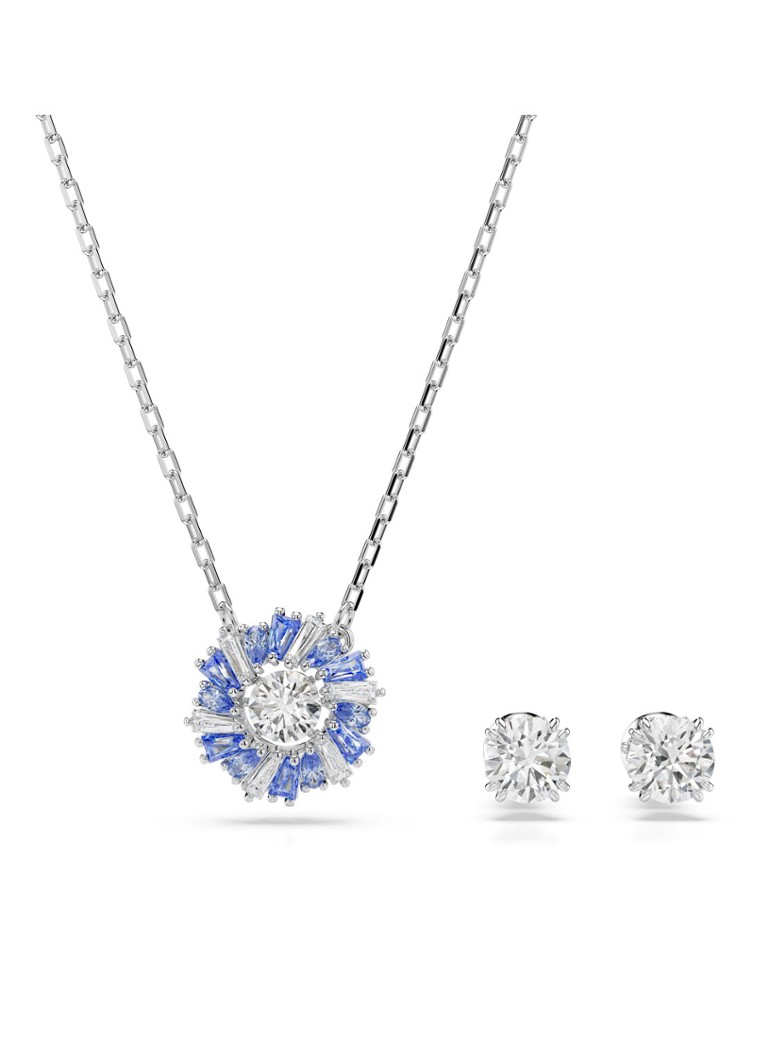 Swarovski IDyllia set of necklace and stud earrings with crystal