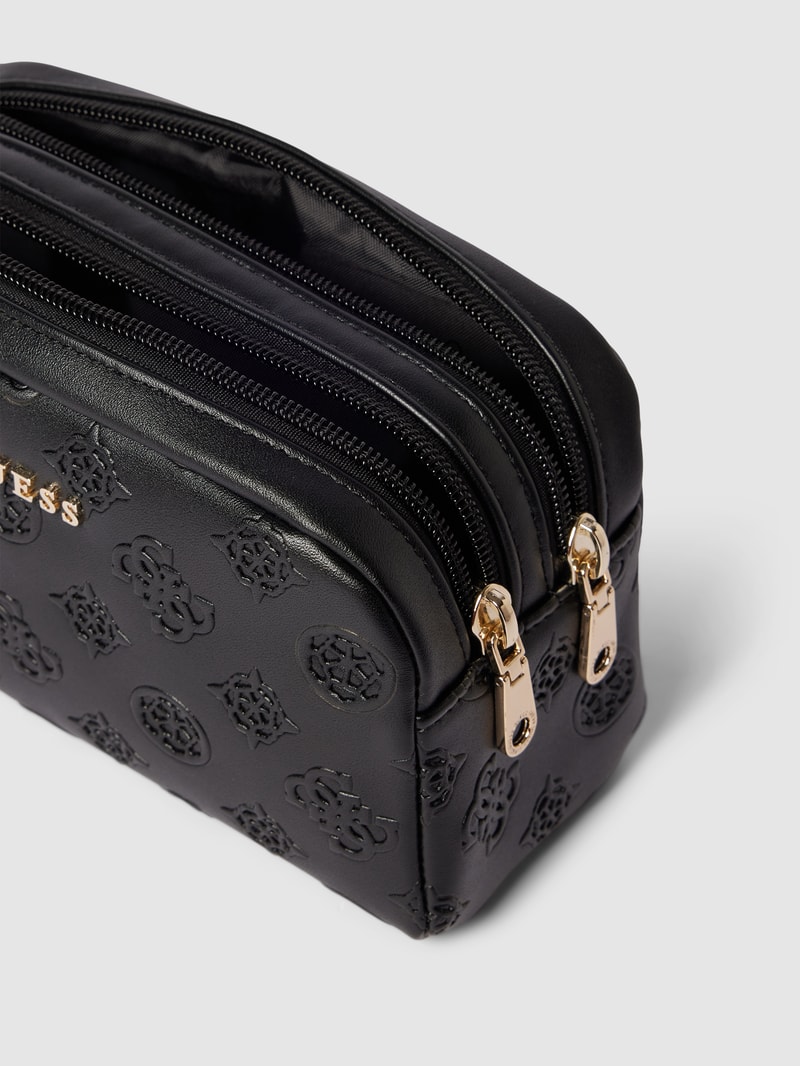 Pochette mit Allover-Muster in schwarz