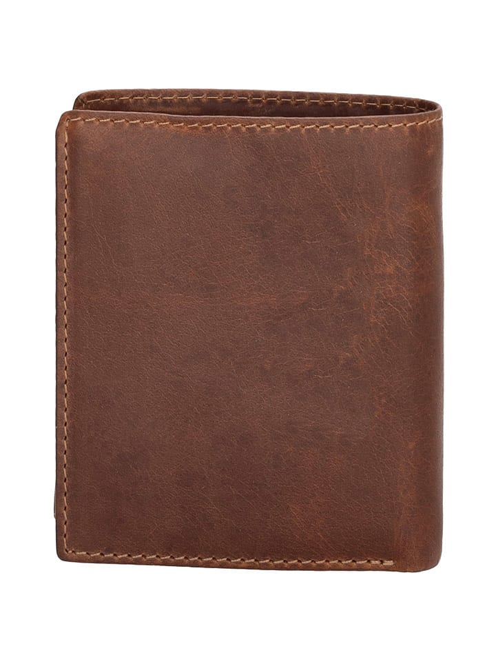 HIDE & STITCHES Leder-Geldbörse in Hellbraun - (B)10 x (H)8 x (T)1,5 cm günstig kaufen onesize