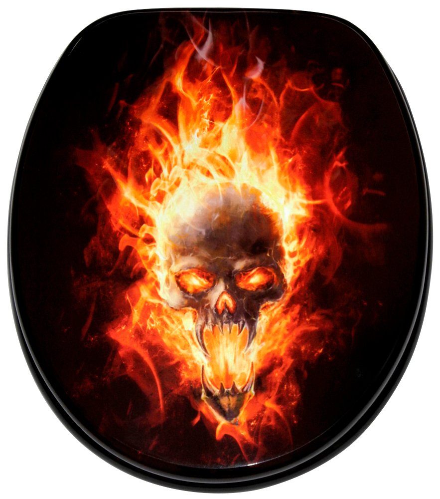 Sanilo WC-Sitz Totenkopf in Flammen