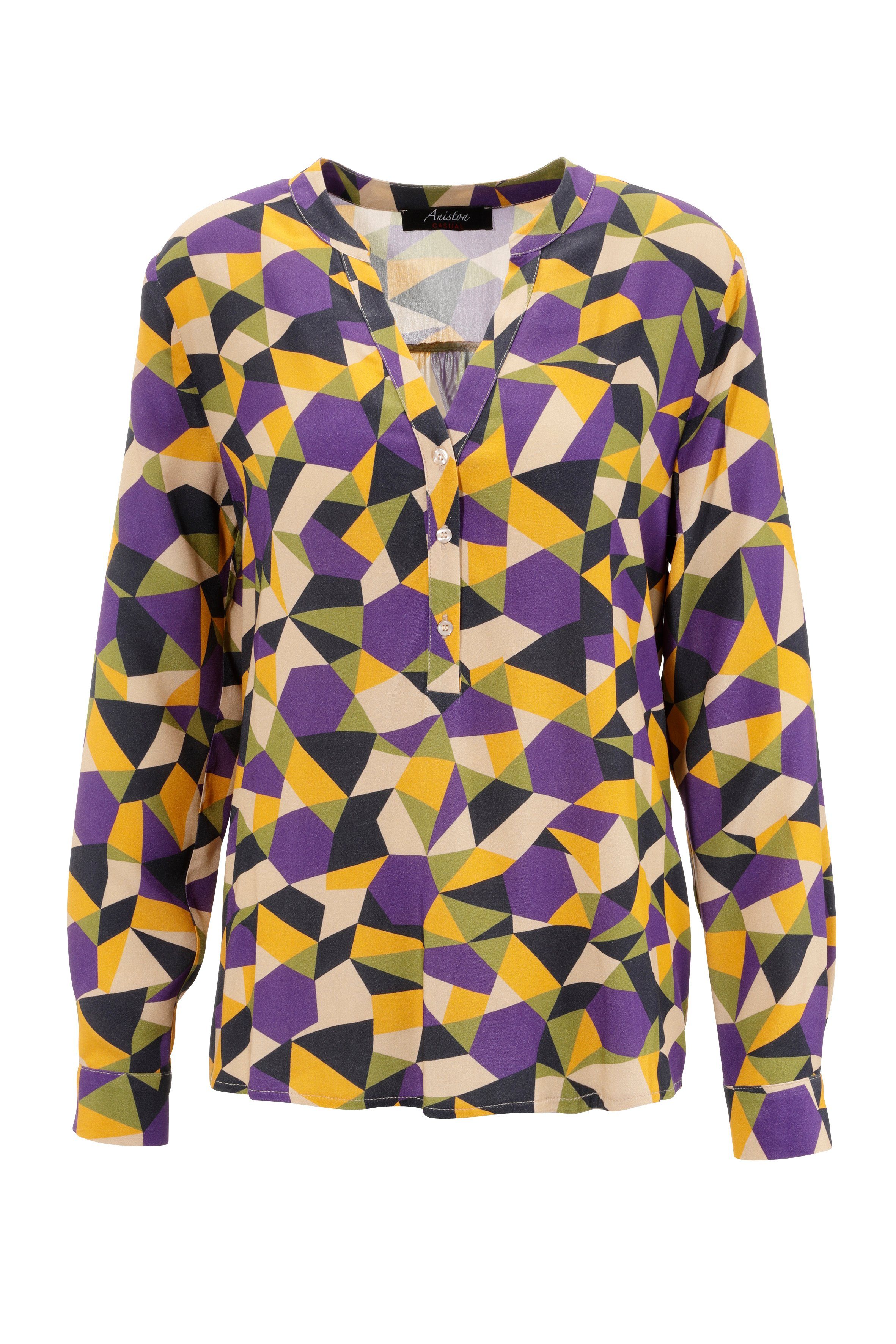Aniston CASUAL Schlupfbluse mit graphischem Retrodruck