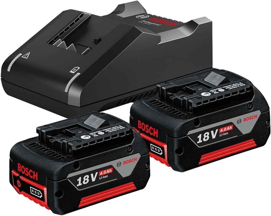 Accessoires Bosch Bleus 1600A019S0 Kit de démarrage 18V Click&Go avec 2 batteries 4,0 Ah + Chargeur GAL 18 V-40