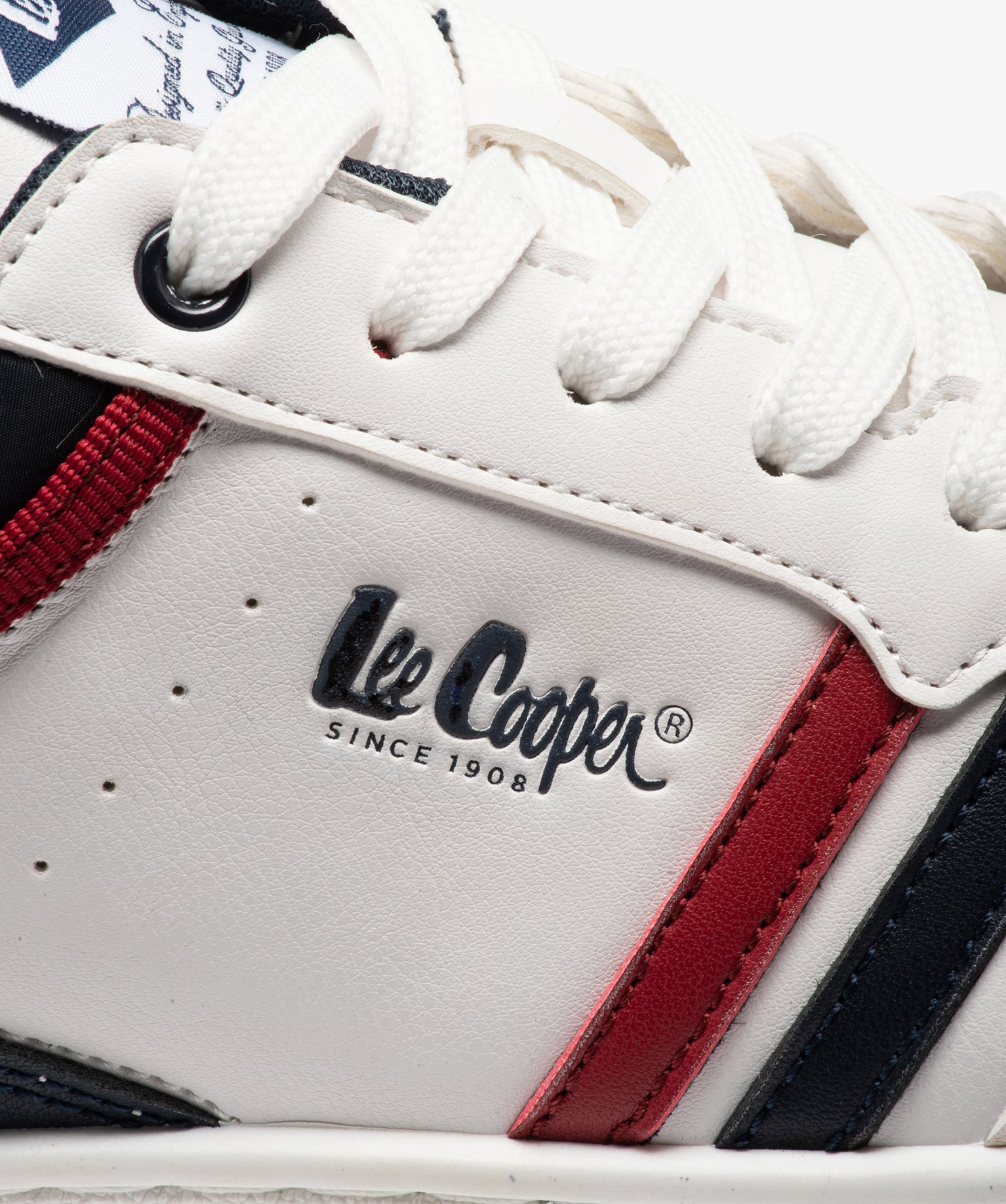 Baskets homme casual à bandes colorées - Lee Cooper blanc | GEMO