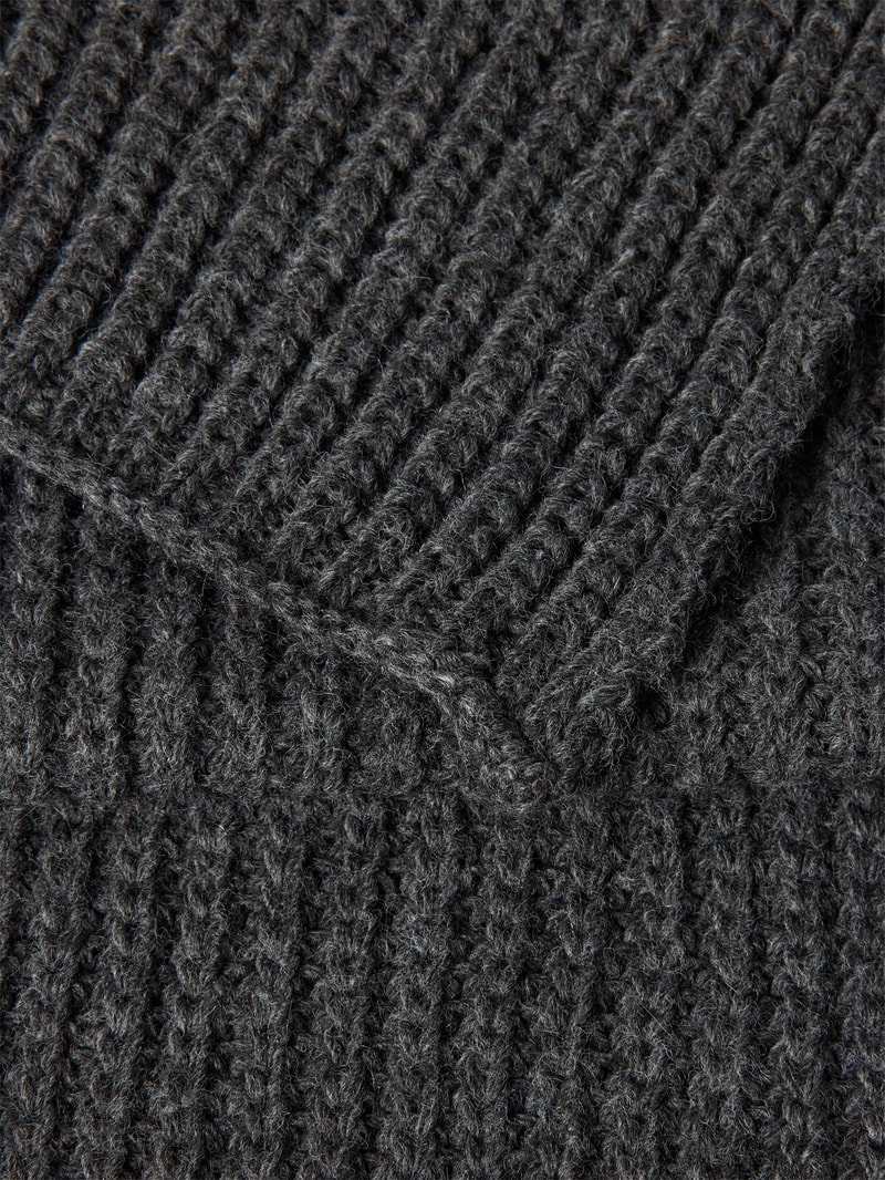Schal mit Label-Detail Modell 'Muziano' in anthrazit