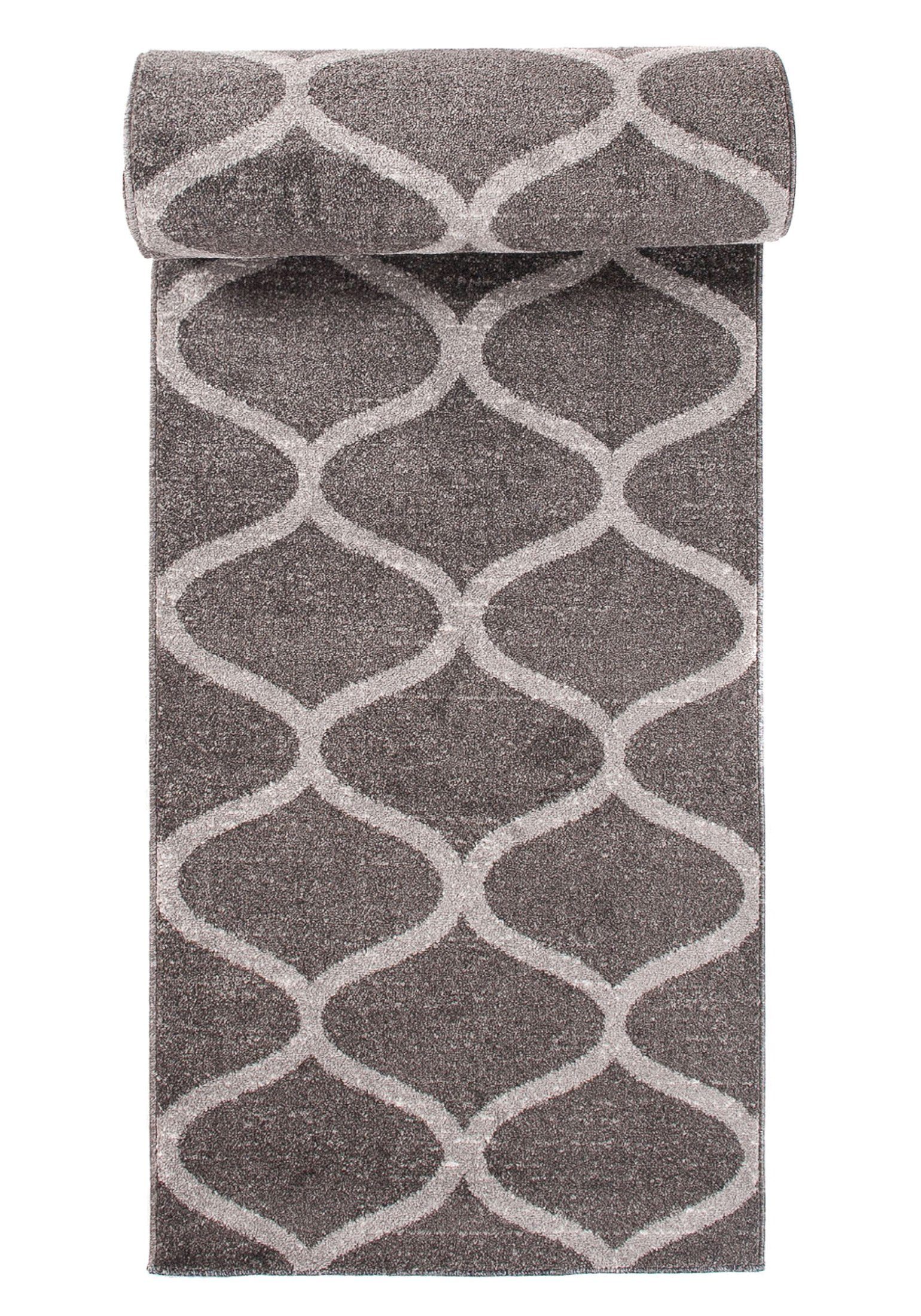 Läufer Läufer Flurläufer Modern für Vorzimmer, Küche - Grau, Mazovia, 70 x 100 cm, Kurzflor, Meterware, Höhe 10 mm, Kurzflor - niedrige Florhöhe