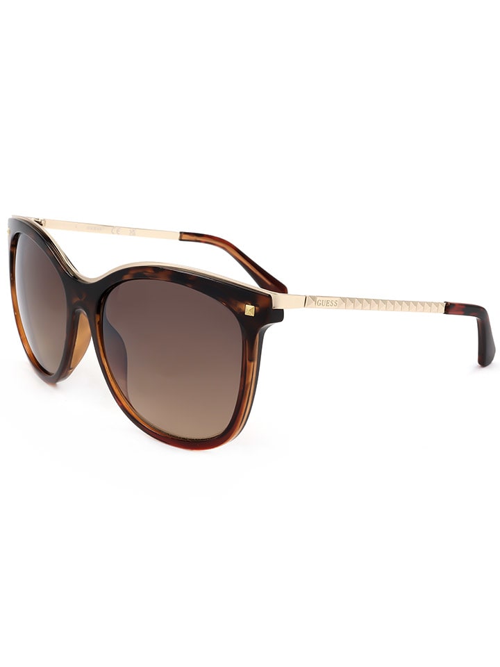 Guess Damen-Sonnenbrille in Braun/ Gold günstig kaufen 60