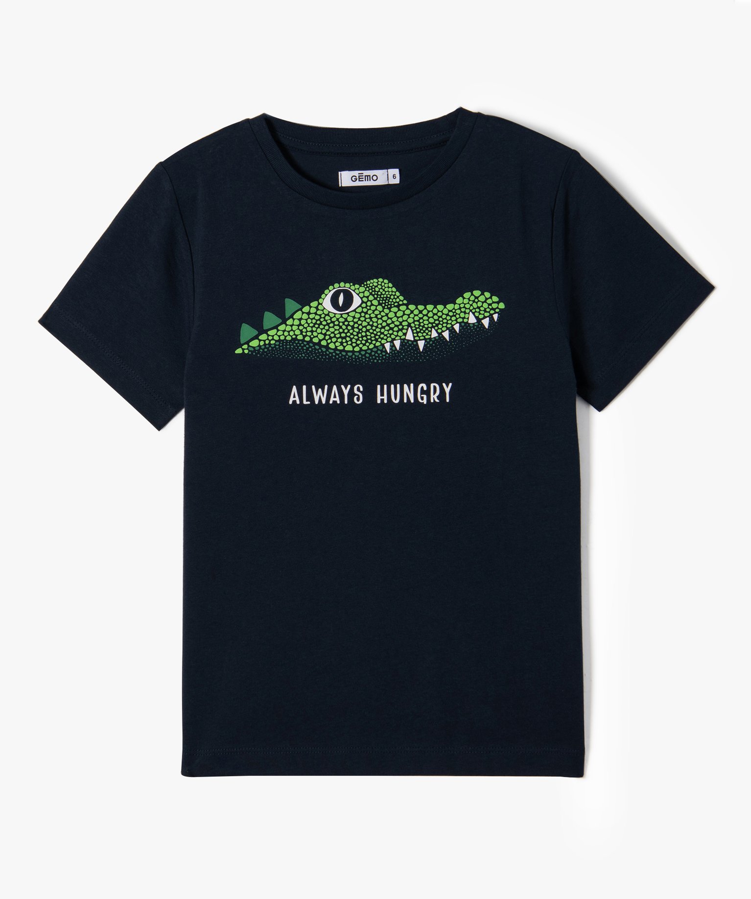 Tee-shirt Garçon à manches courtes avec motif sur le buste marine | GEMO