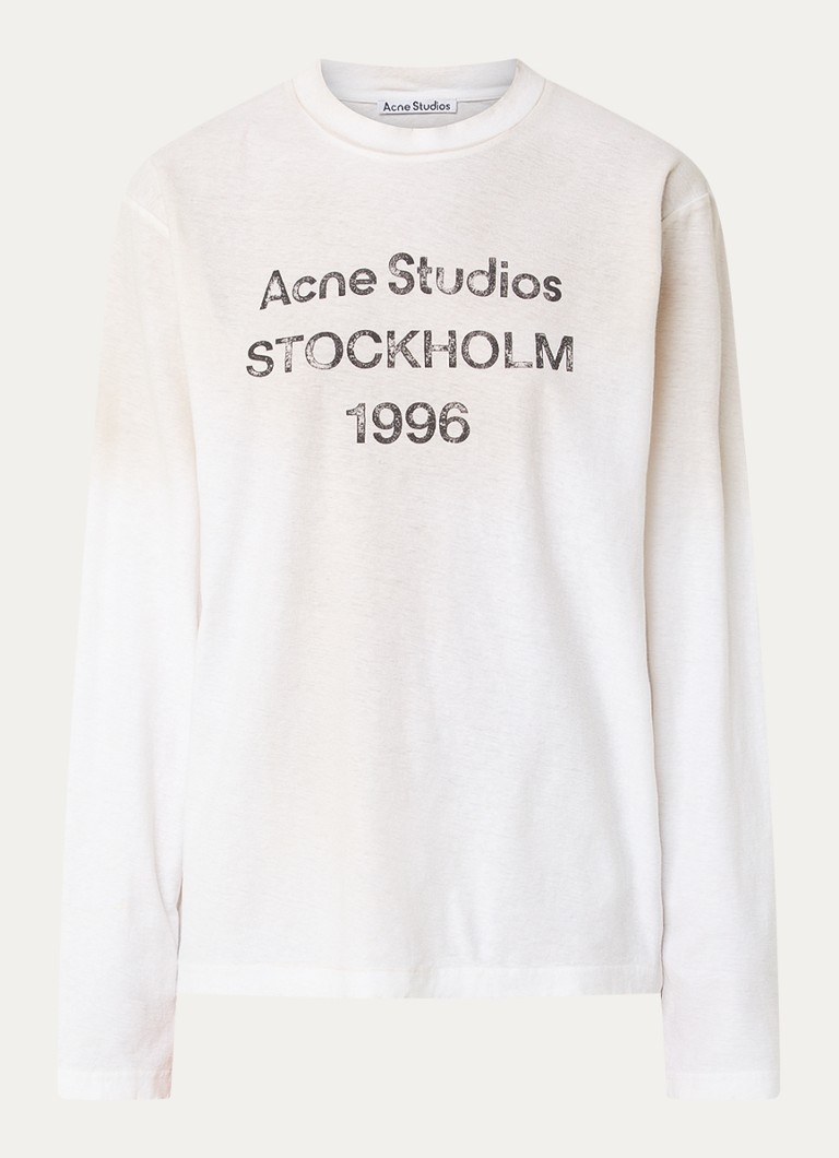 Tricou cu mânecă lungă de la Acne Studios și logo imprimat
