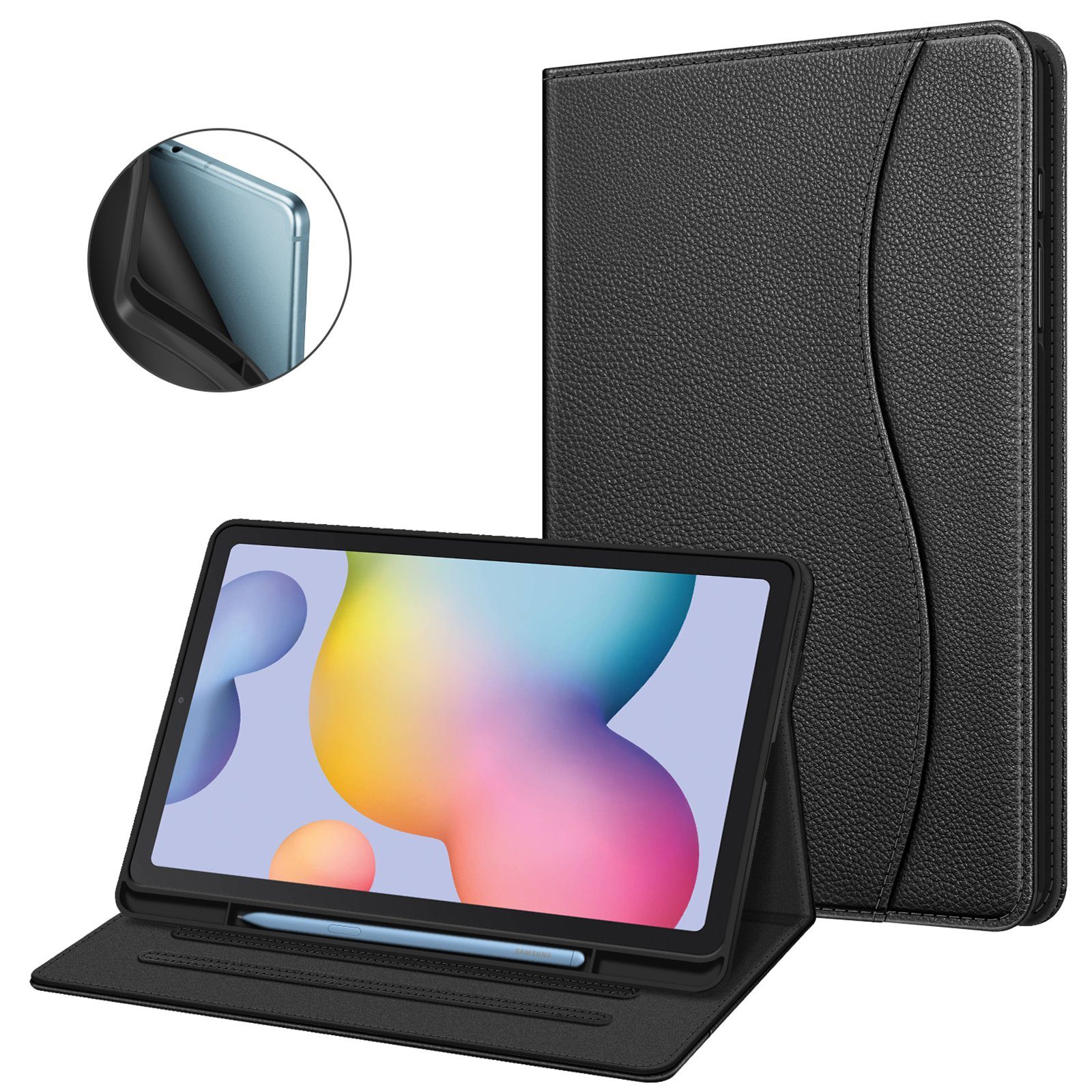Fintie Tablet-Hülle Hülle für Samsung Galaxy Tab S6 Lite 10.4 2022/2020 SM-P610/P613/P615/P619, Soft TPU Rückseite Gehäuse Schutzhülle mit S Pen Halter und Dokumentschlitze
