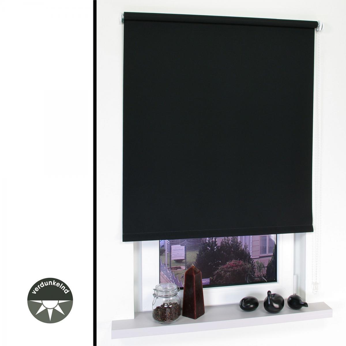 Bella Casa Seitenzugrollo 082 x 180 cm schwarz