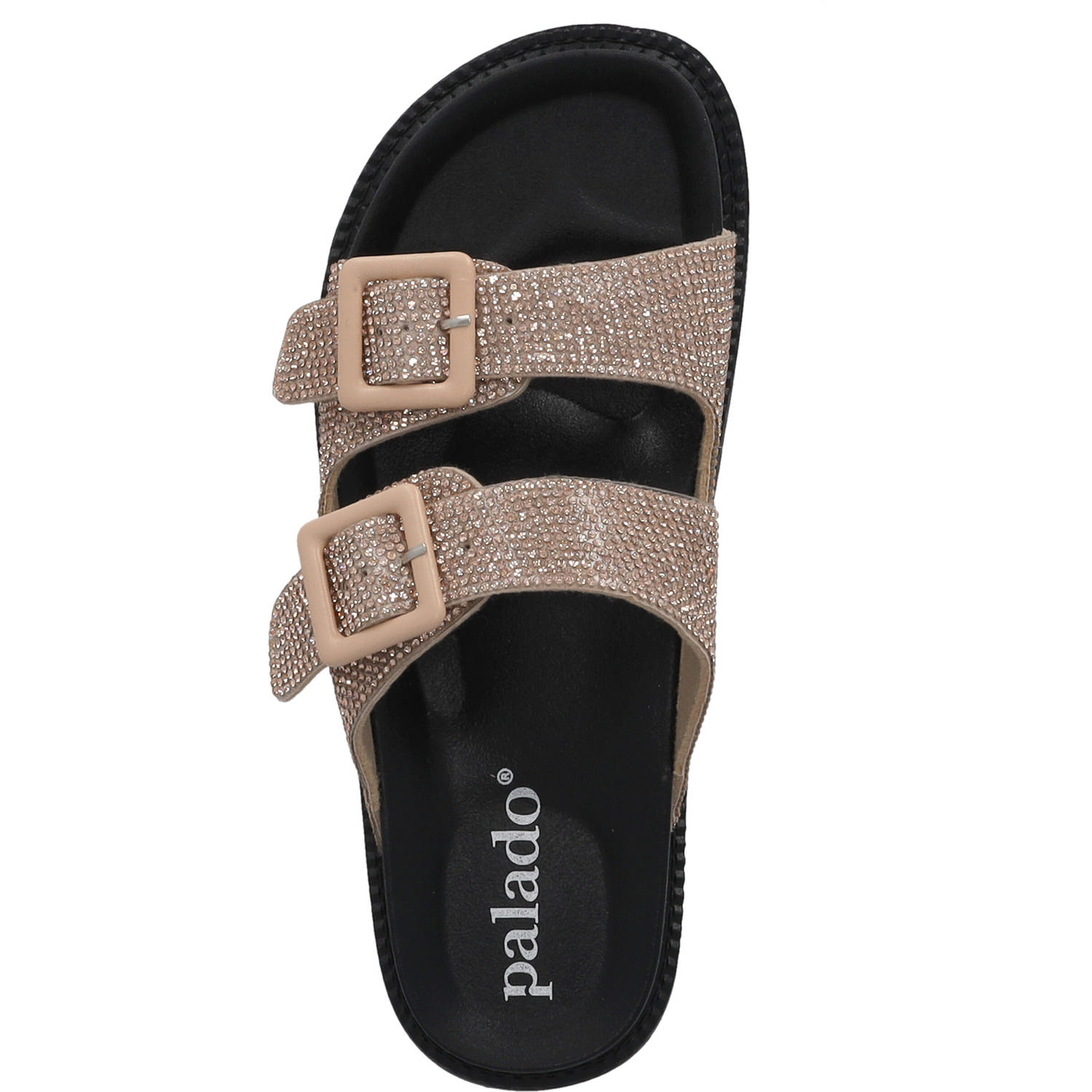 Palado Irisa, Plateau-Pantoletten, Damen, Bronze Strass