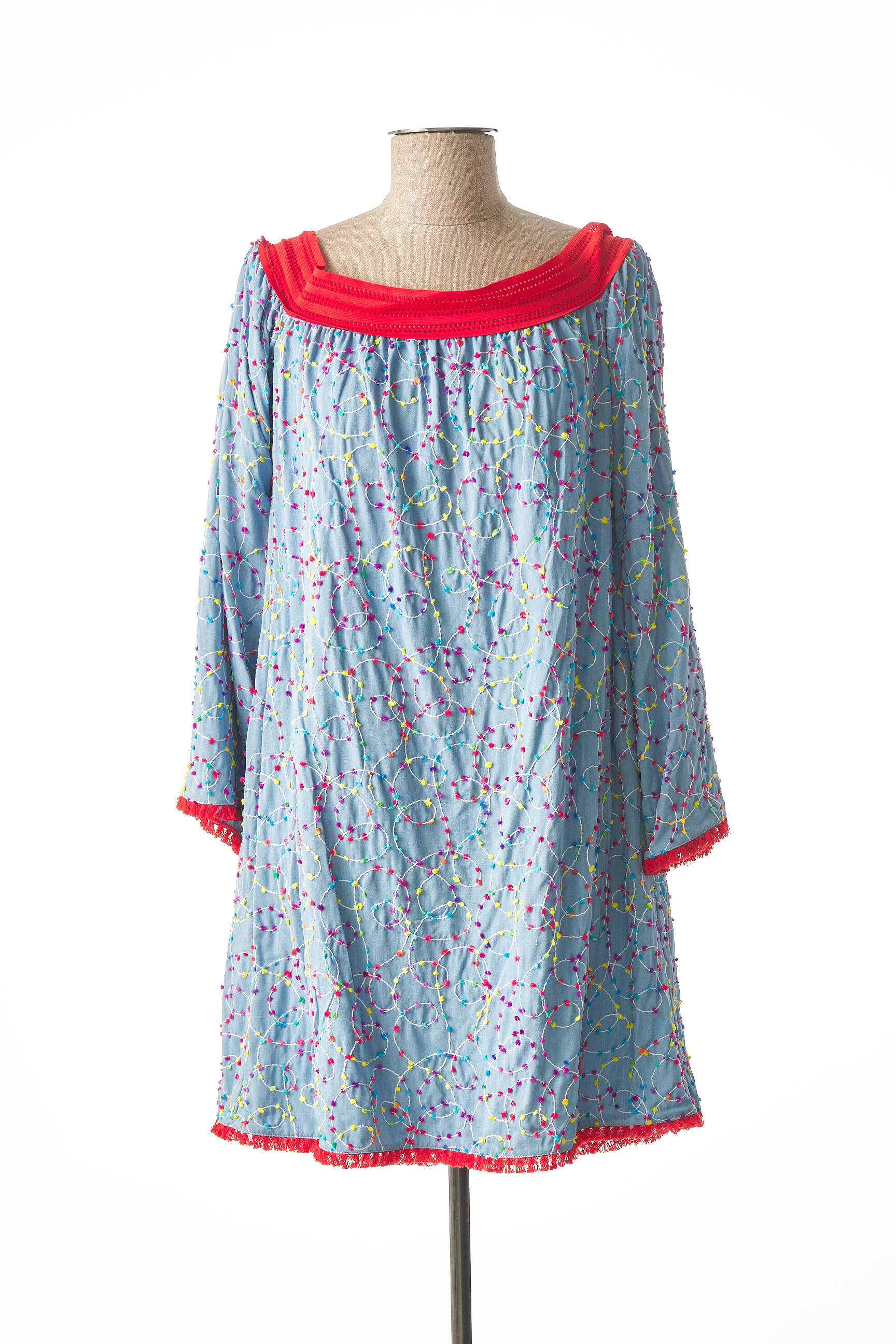 Valerie Khalfon Tuniquemanchecourte Femme couleur bleu