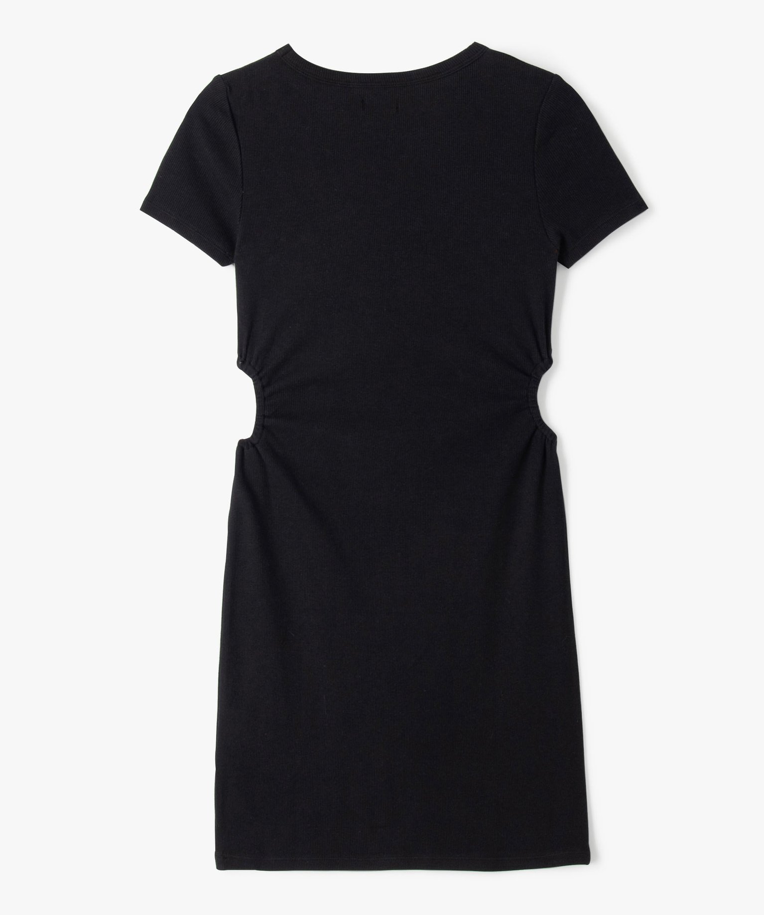 Robe fille à manches courtes avec ouvertures sur les ctés noir | GEMO