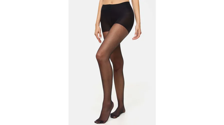 NUR Die Damen Feinstrumpfhose OHNE BUND 20 Den schwarz