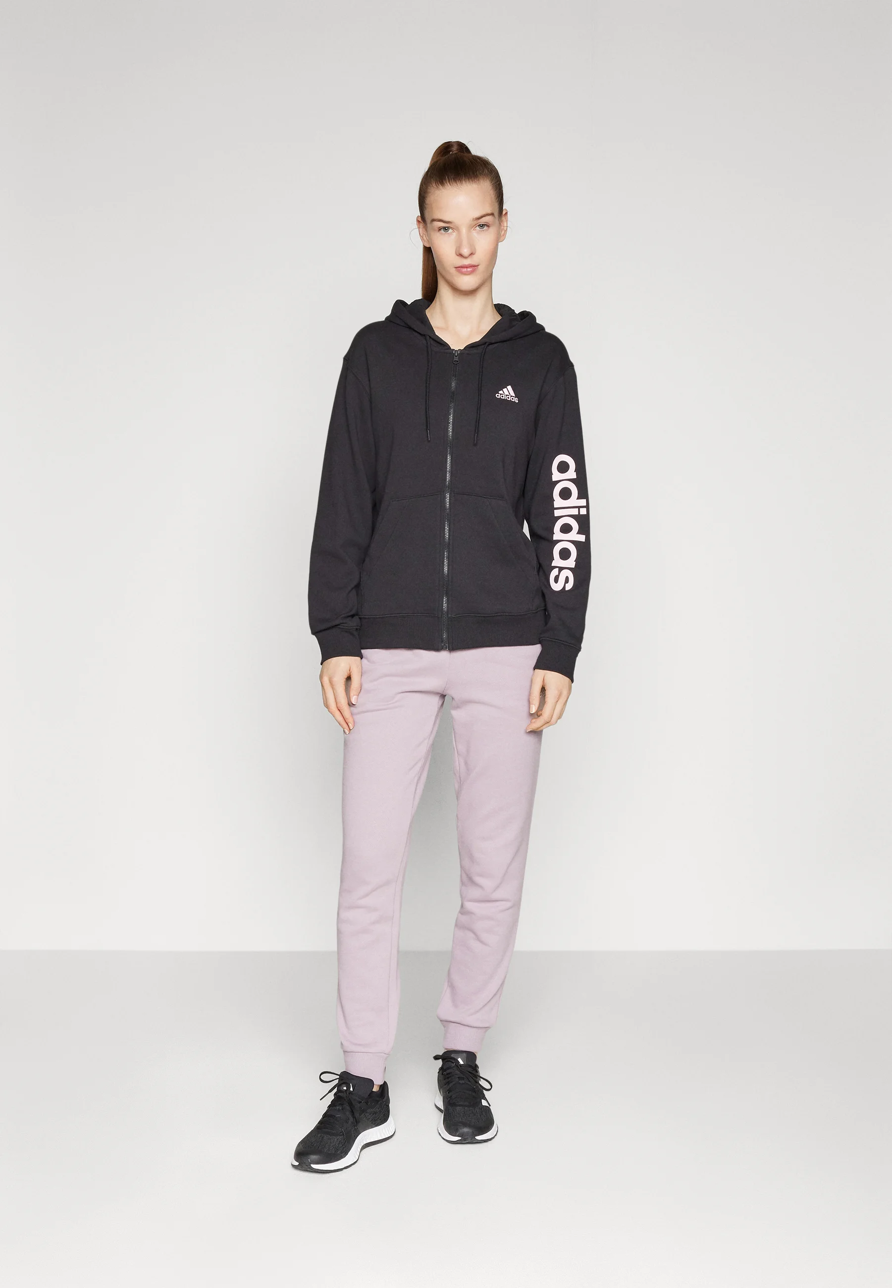 adidas Sportswear ESSENTIALS LINEAR FULL ZIP HOODIE - Sudadera con cremallera