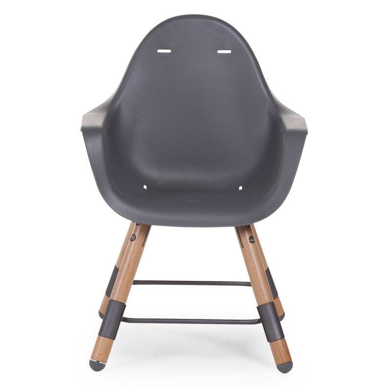 Chaise haute Evolu en bois anthracite Childhome