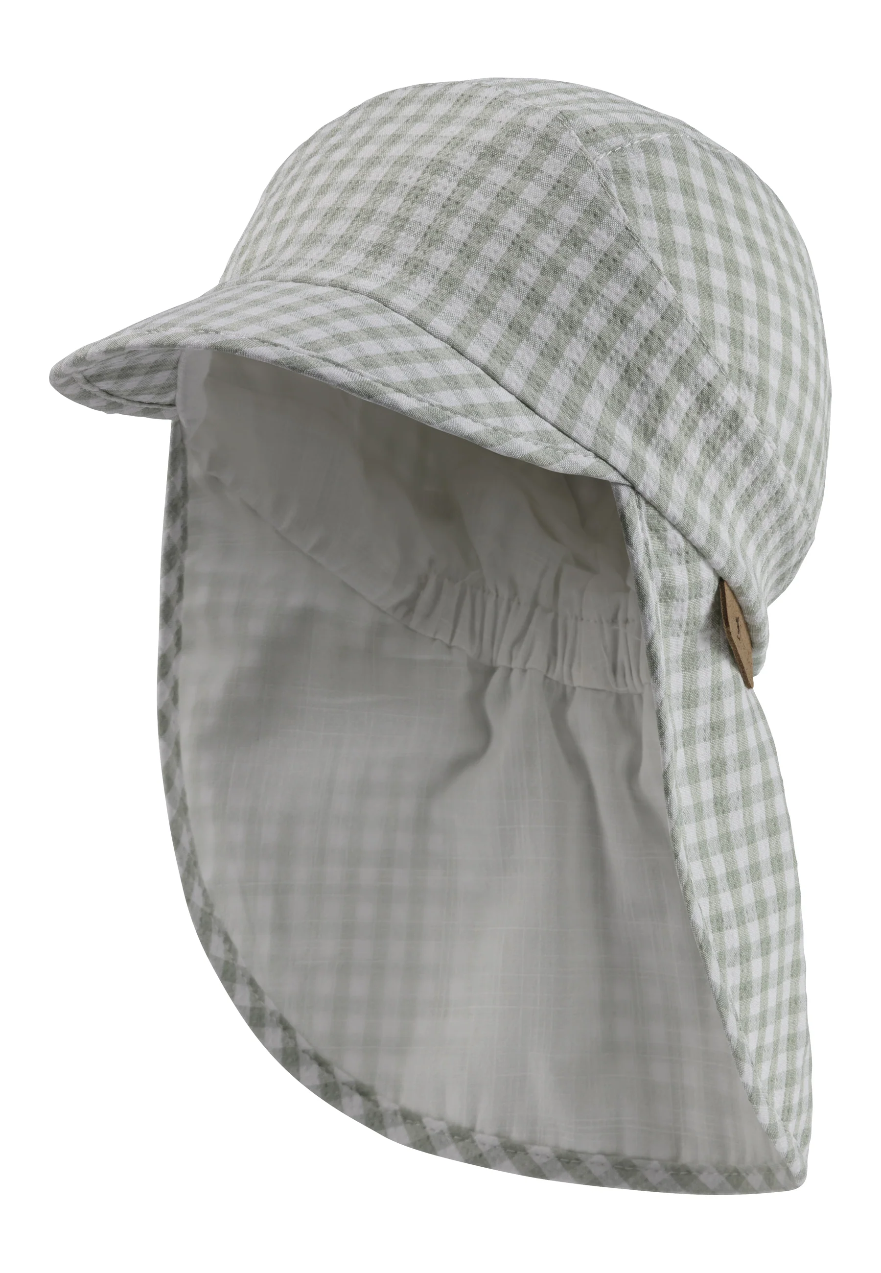 Schirmmütze mit Nackenschutz im Vichy-Karo-Design