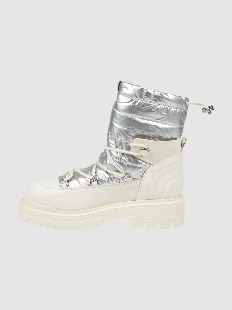 Boots aus Leder in offwhite