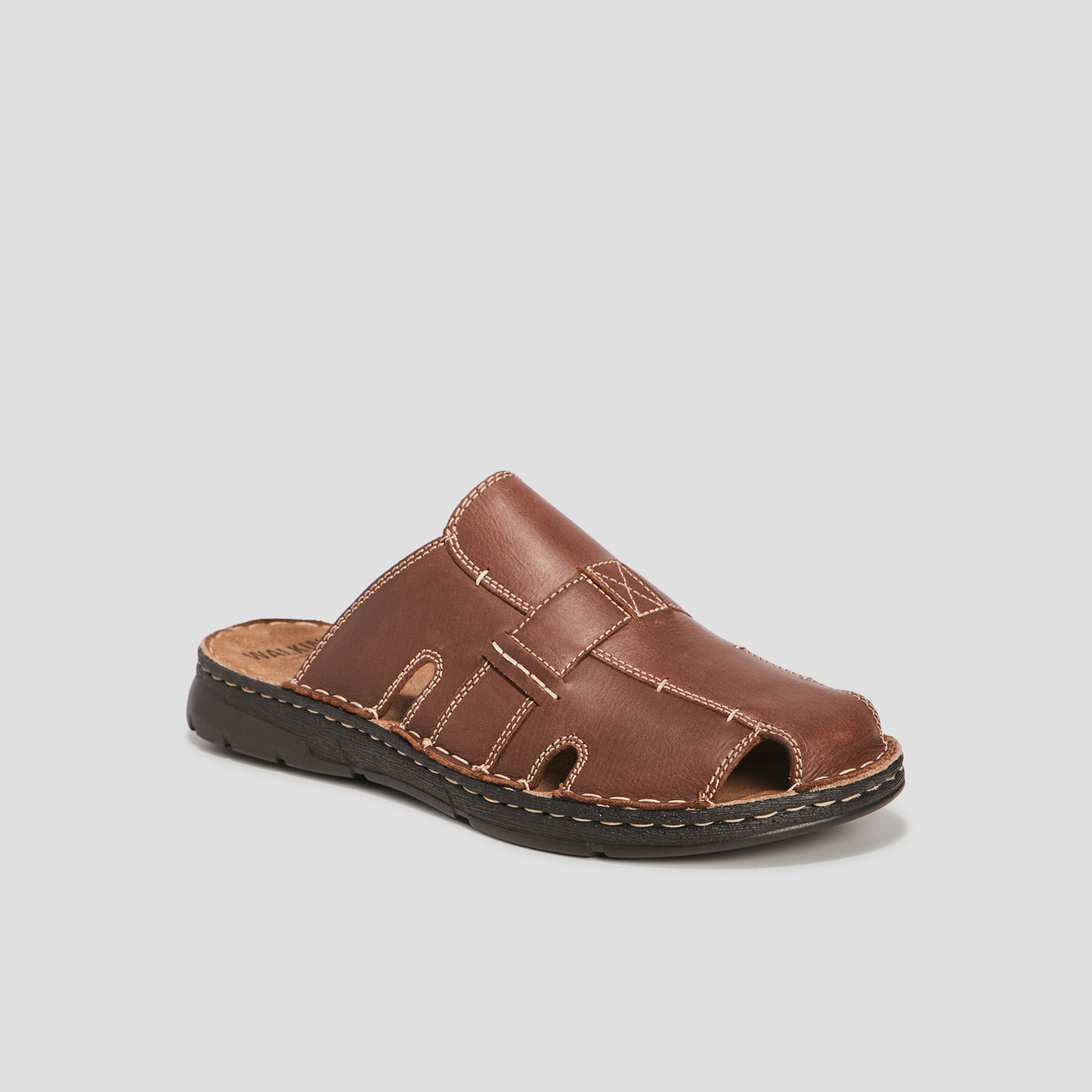 Mules en cuir marron homme | La Halle