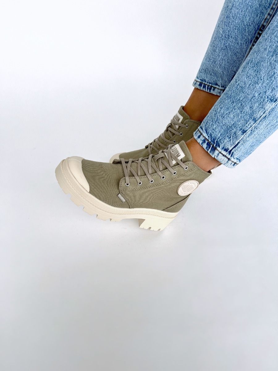 Palladium  PALABASE TWILL - Kaki clair