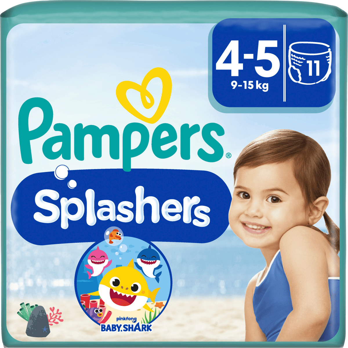 Schwimmwindeln Splashers Gr.4-5 (9-15 kg), 11 St
