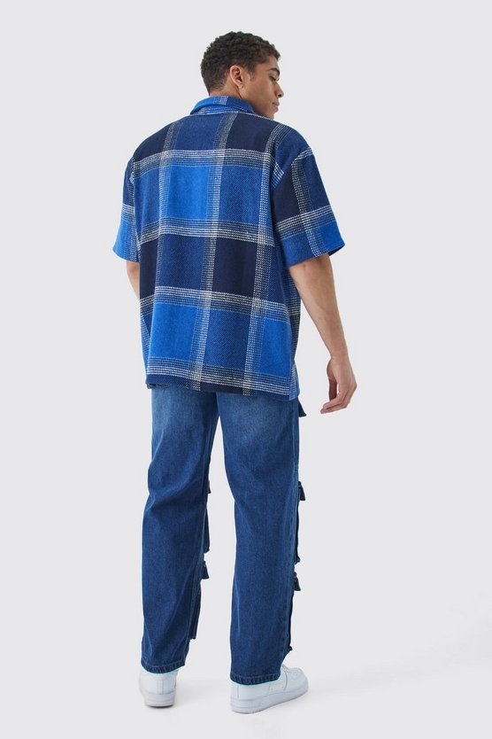 Kariertes Oversize Fleece-Overshirt