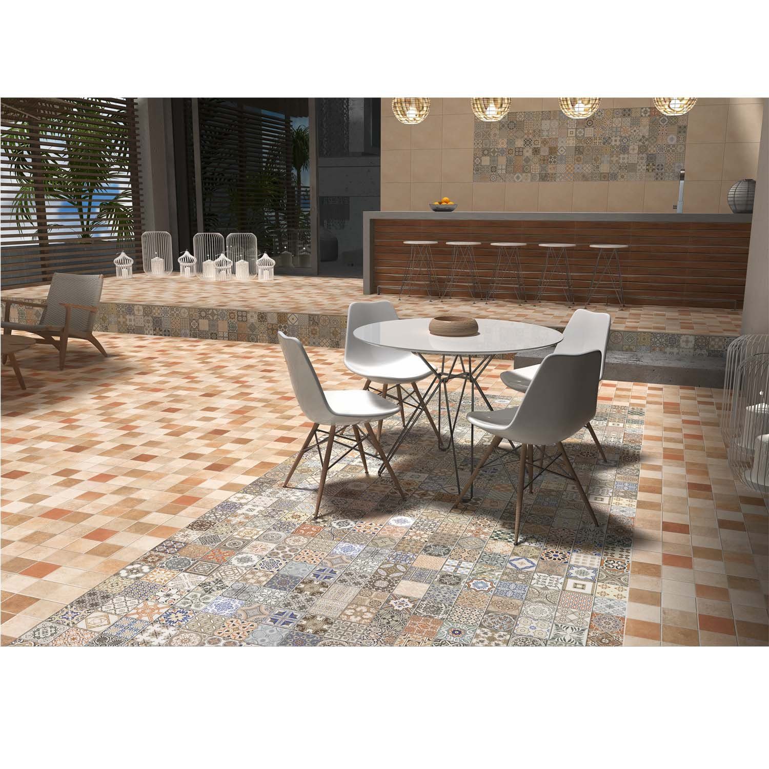 Casa Moro Wandfliese Orientalische Fliese Habib 44,1 x 44,1 cm, Patchwork, Patchwork Fliesen aus Feinsteinzeug, 1 qm für, schöne Küche Flur Bad & Küchenrückwand, FL6030