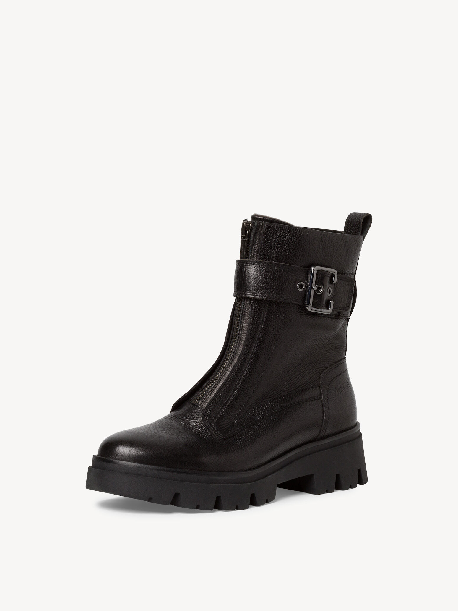 Bottine en cuir - noir
