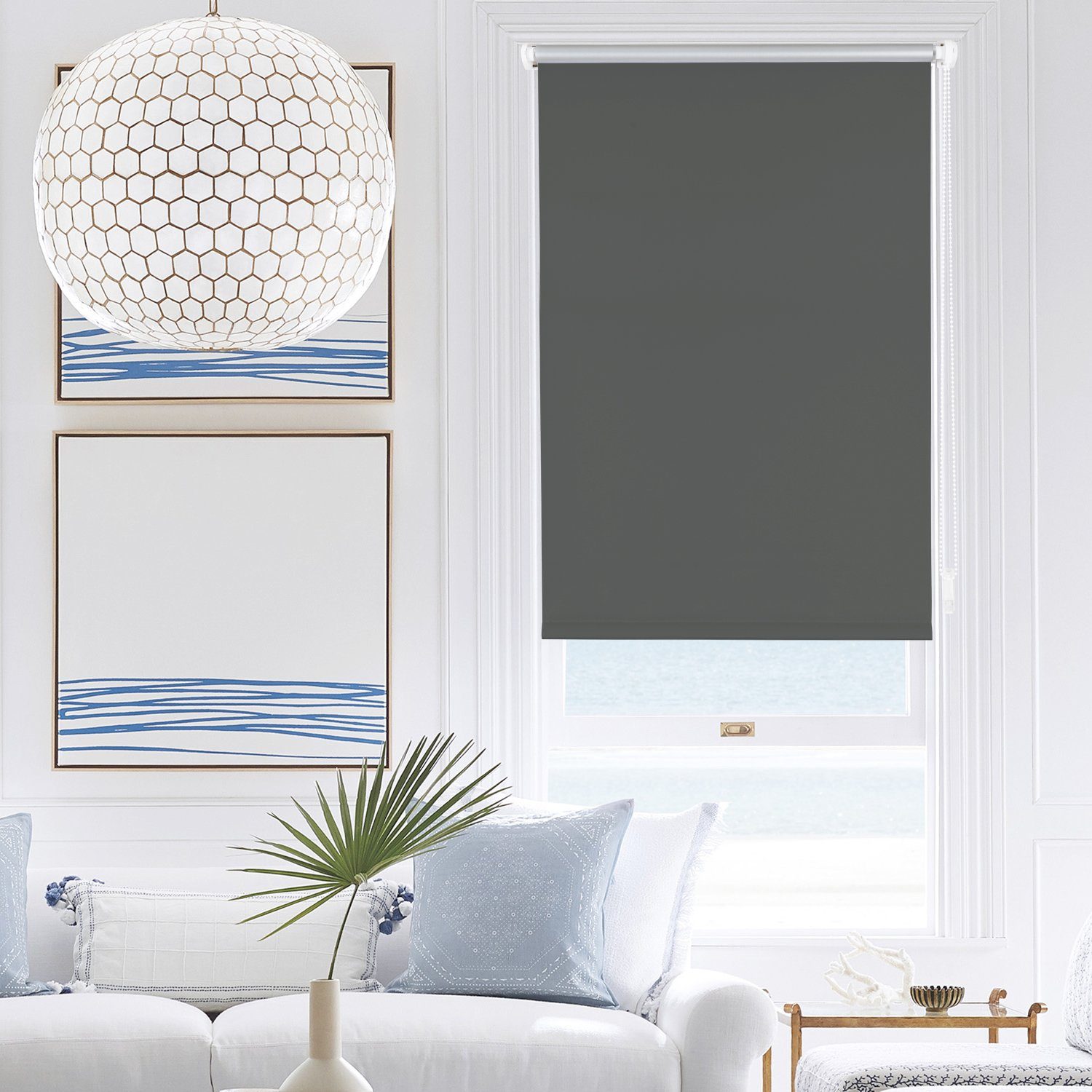Rollo Verdunkelungsrollo Rollos für Fenster ohne Bohren Seitenzugrollo, Sekey, Klemmfix, Sonnenschutz Sichtschutz Thermo Rollo für Wohnzimmer, Schlafzimmer