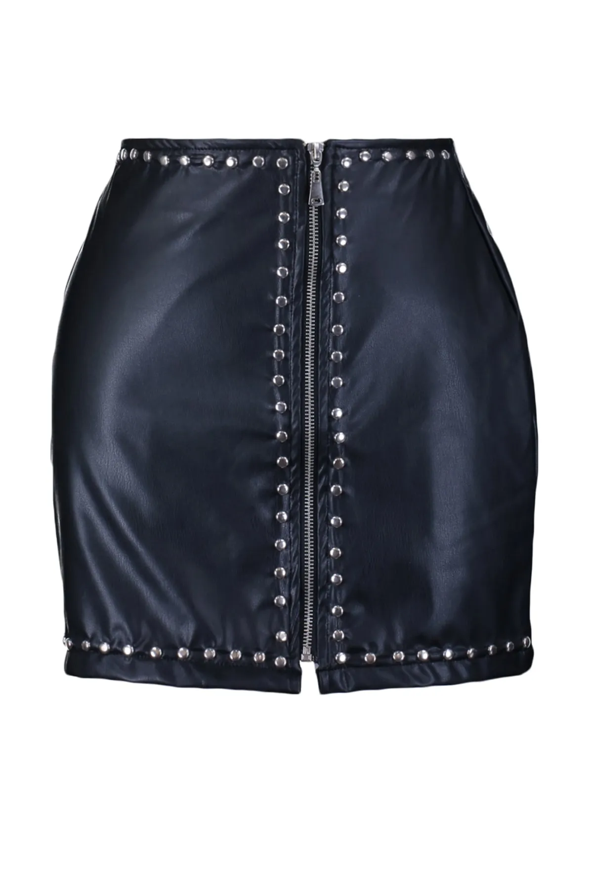 Trendyol Collection  Schwarzer Mini-A-Linien-Rock aus gewebtem Trock-Kunstleder TWOAW23ET00251